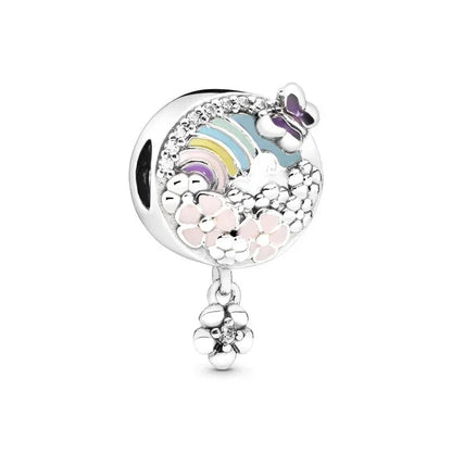 Charm Arcoíris Y Flores Pandora