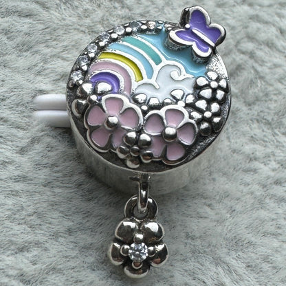 Charm Arcoíris Y Flores Pandora Vista Frontal