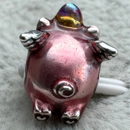 Charm Cerdo Unicornio Volador Pandora Vista Desde Atrás