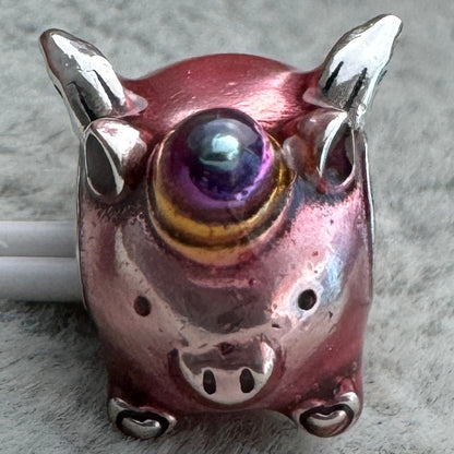 Charm Cerdo Unicornio Volador Pandora Vista Frontal