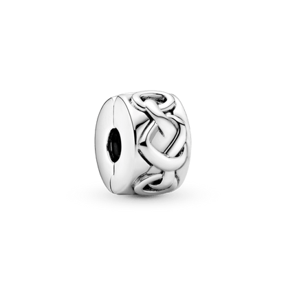 Charm Clip De Seguridad Corazones Entrelazados Pandora