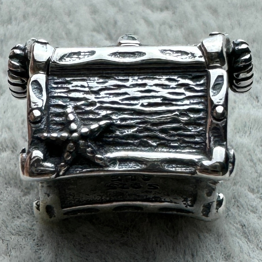 Charm Cofre Marino Concha Y Estrellas Pandora Vista Desde Atrás