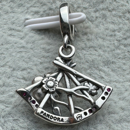 Charm Colgante Abanico Con Flores De Cerezo Pandora Vista Desde Atrás