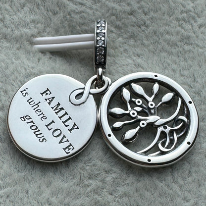 Charm Colgante Árbol Del Infinito Que Brilla En La Oscuridad Pandora Vista Desde Atras