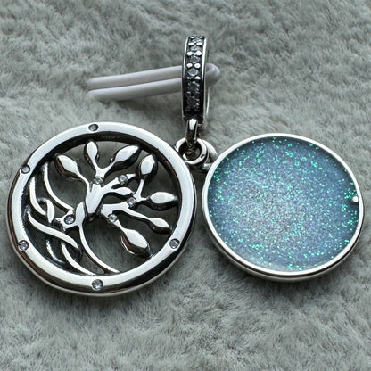 Charm Colgante Árbol Del Infinito Que Brilla En La Oscuridad Pandora Vista Frontal