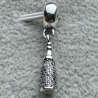 Charm Colgante Botella De Vino Burbujeante Brillante Pandora Vista Desde Atrás