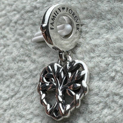 Charm Colgante Corazón Árbol Familiar Pandora Vista Del Costado