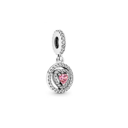 Charm Colgante Corazón Doble Halo Brillante Pandora