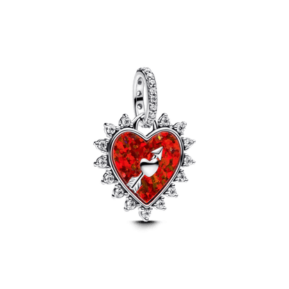 Charm Colgante Corazón Rojo Flecha Giratoria Pandora 3