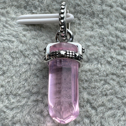 Charm Colgante Cuarzo Rosa Pandora Vista Desde Atrás