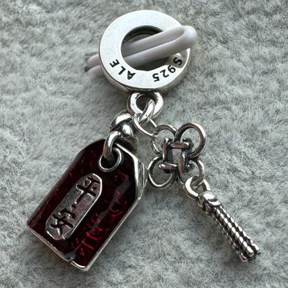 Charm Colgante Doble Amuleto De La Suerte Pandora Vista Lateral