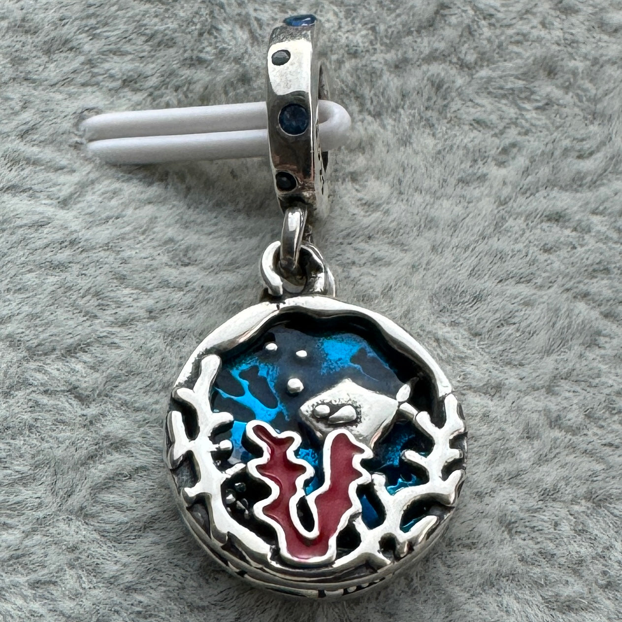 Charm Colgante Doble Coral Y Pez Australiano Pandora Vista Frontal