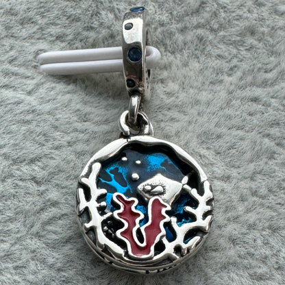 Charm Colgante Doble Coral Y Pez Australiano Pandora Vista Frontal
