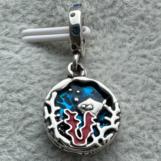 Charm Colgante Doble Coral Y Pez Australiano Pandora Vista Frontal