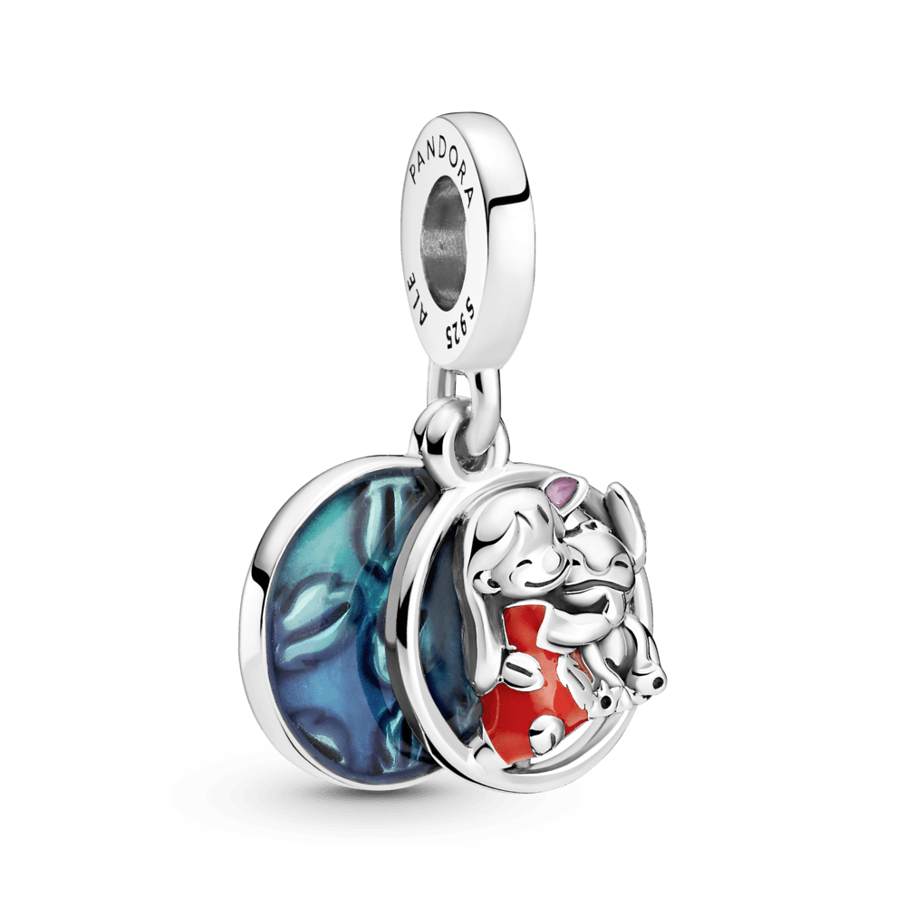 Charm Colgante Doble Familia Lilo Y Stitch Disney Pandora