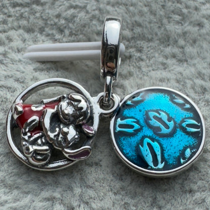 Charm Colgante Doble Familia Lilo Y Stitch Disney Pandora Vista Frontal Abierta
