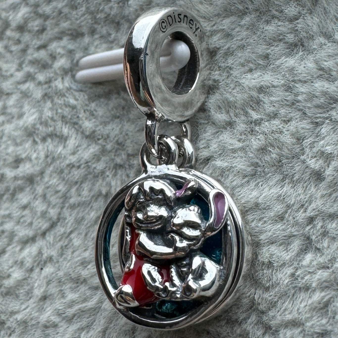 Charm Colgante Doble Familia Lilo Y Stitch Disney Pandora Vista Lateral