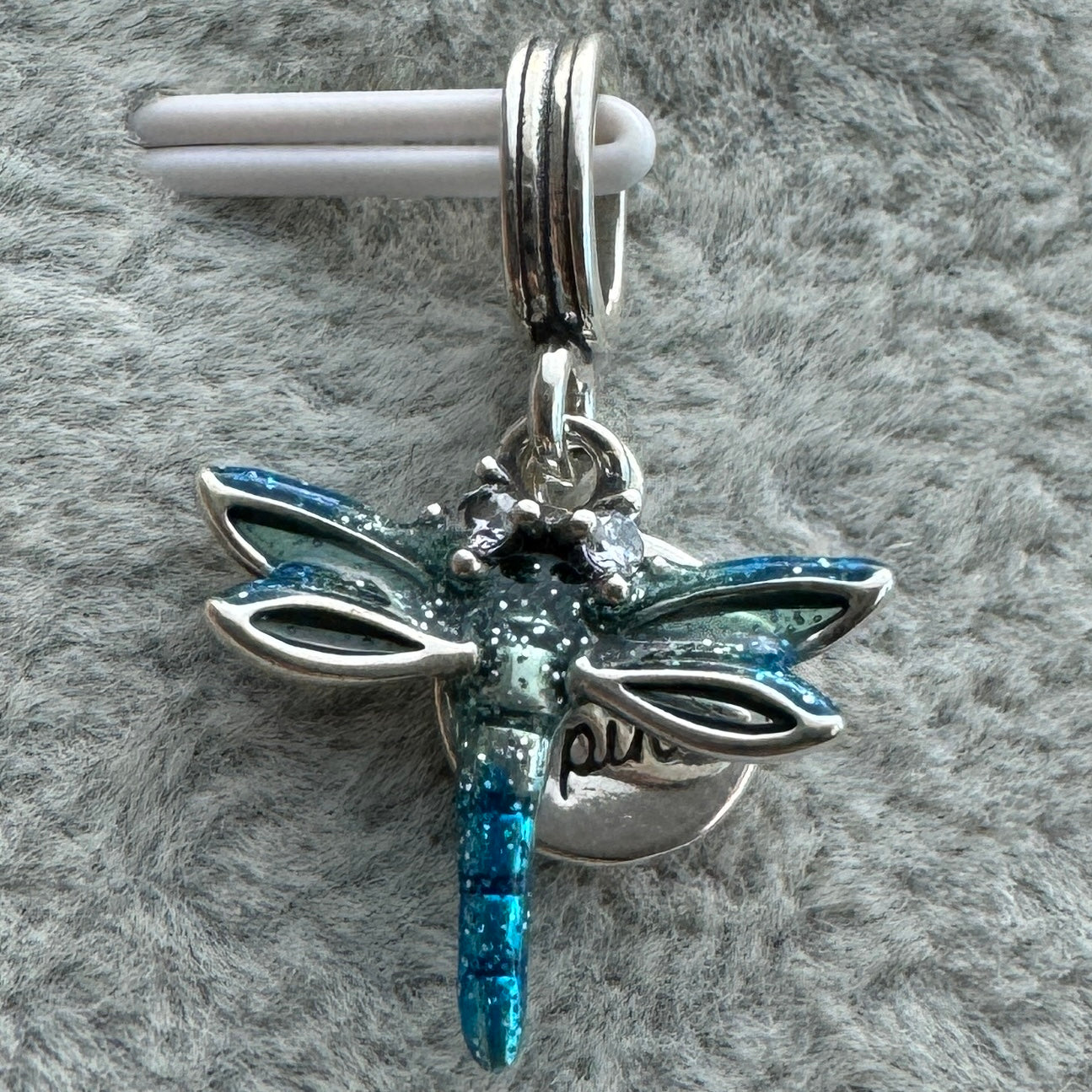 Charm Colgante Doble Libélula Azul Pandora Vista Frontal