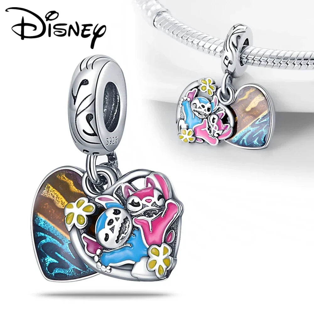 Charm Colgante Doble Lilo Y Stitch Disney Parks Pandora
