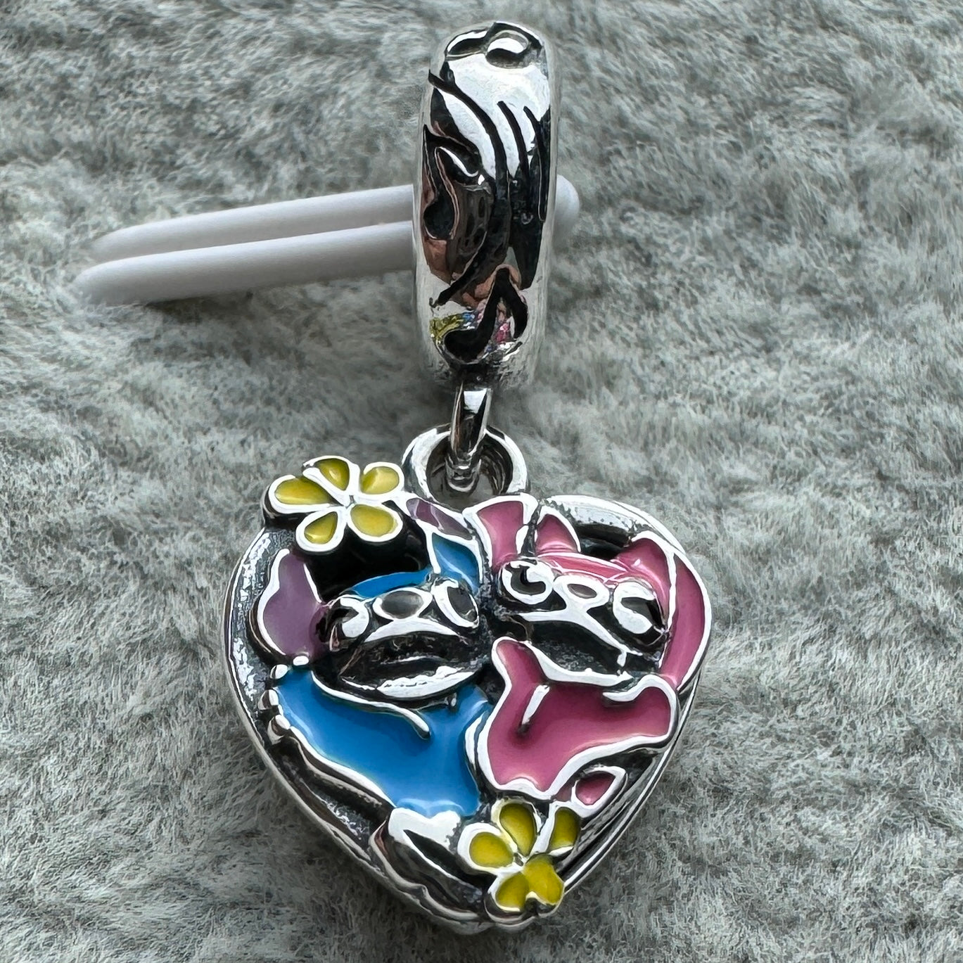 Charm Colgante Doble Lilo Y Stitch Disney Parks Pandora Vista Frontal
