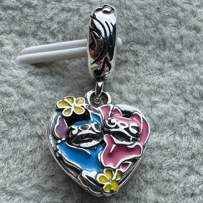 Charm Colgante Doble Lilo Y Stitch Disney Parks Pandora Vista Frontal