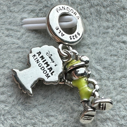 Charm Colgante Doble Mickey Aventurero Disney Animal Kingdom Florida Pandora Vista Del Costado