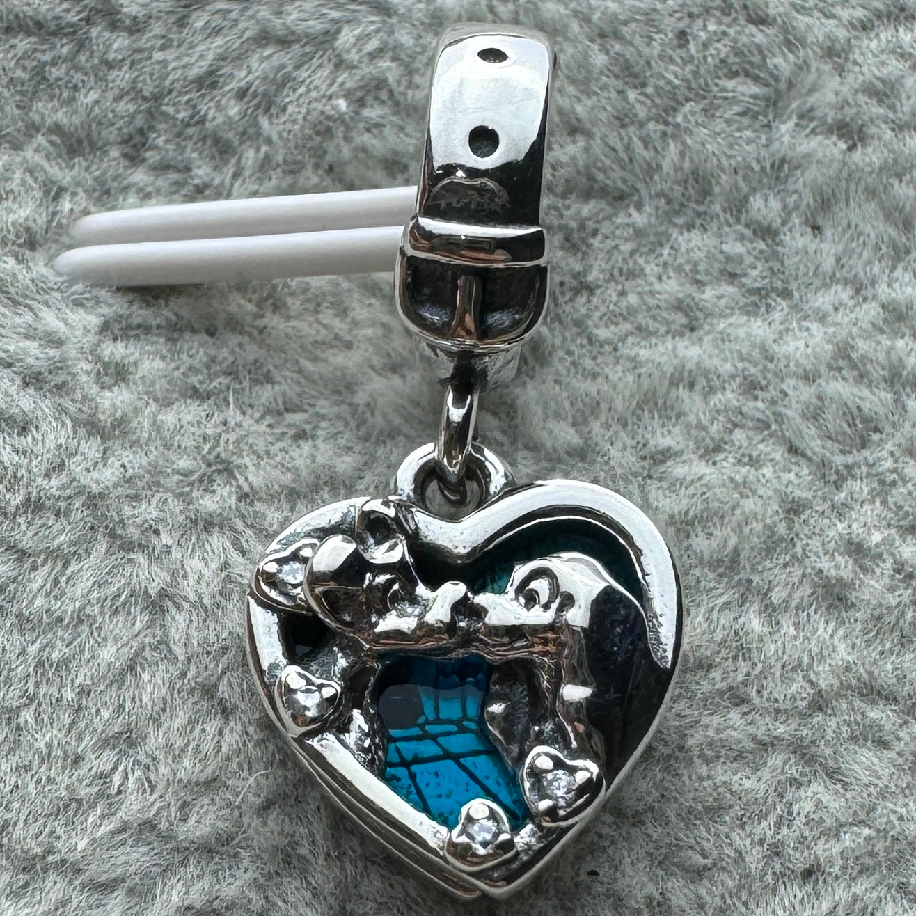 Charm Colgante Doble Perra Dama Y El Vagabundo Disney Pandora Vista Frontal