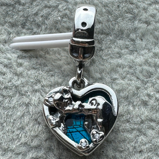 Charm Colgante Doble Perra Dama Y El Vagabundo Disney Pandora Vista Frontal