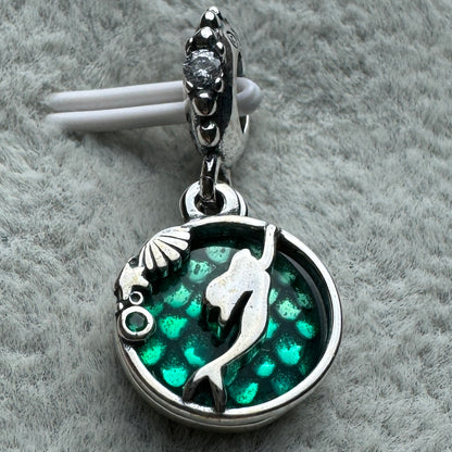 Charm Colgante Doble Princesa Ariel Sirenita Disney Pandora Vista Frontal