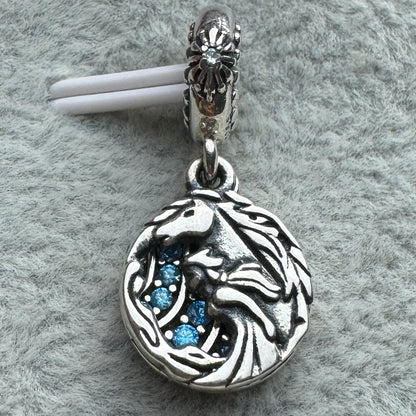 Charm Colgante Doble Princesa Elsa Y Caballo Nokk Frozen Disney Pandora Vista Frontal