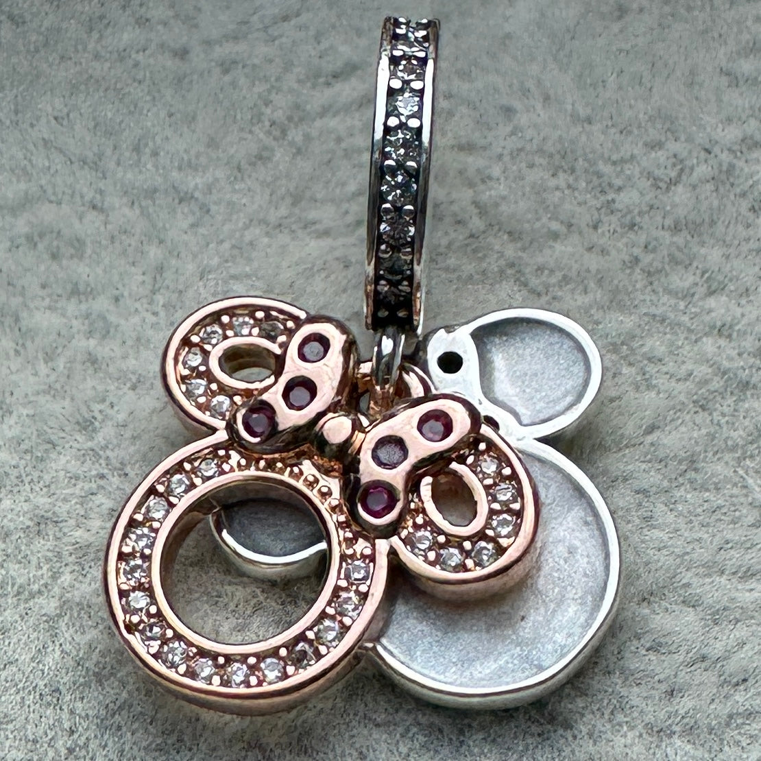 Charm Colgante Doble Silueta Minnie Disney Pandora Vista Adelante