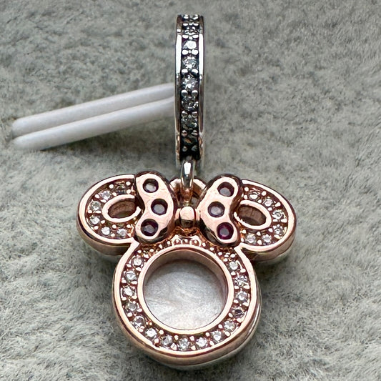 Charm Colgante Doble Silueta Minnie Disney Pandora Vista Frontal