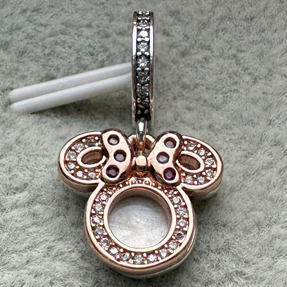 Charm Colgante Doble Silueta Minnie Disney Pandora Vista Frontal