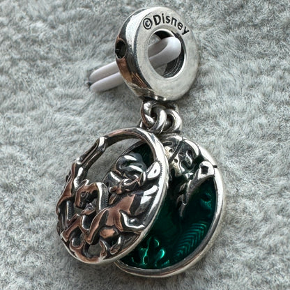 Charm Colgante Doble Simba, Timón Y Pumba Disney Pandora Vista Lateral
