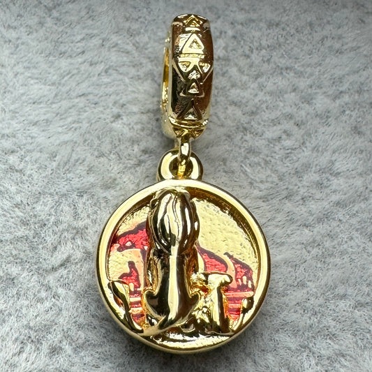 Charm Colgante Doble Simba y Mufasa Disney Pandora Vista Frontal