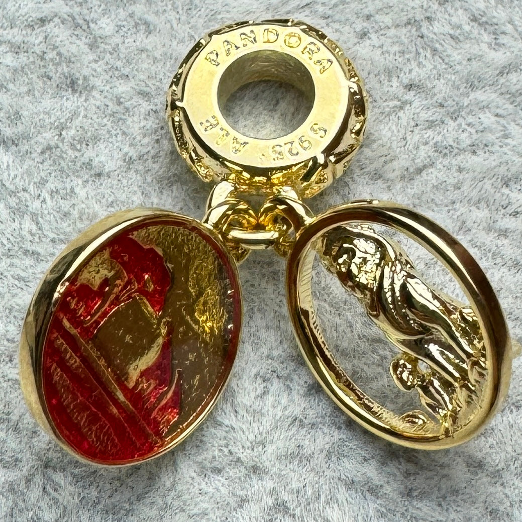 Charm Colgante Doble Simba y Mufasa Disney Pandora Vista Lateral