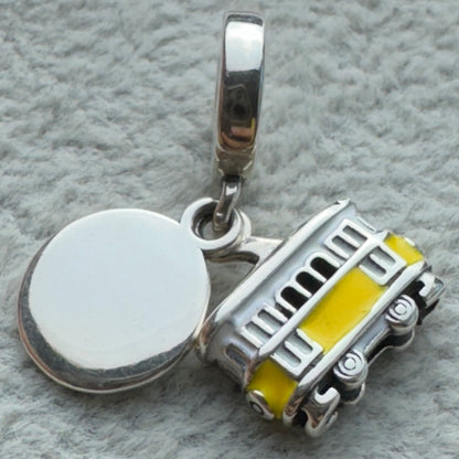 Charm Colgante Doble Tranvía Lisboa Pandora Vista Parte Trasera