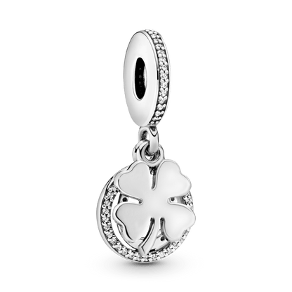 Charm Colgante Doble Trébol De La Suerte De Cuatro Hojas Pandora