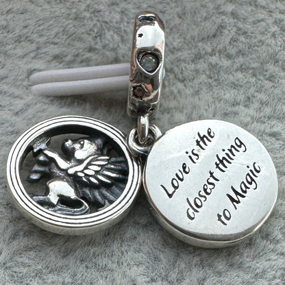 Charm Colgante Doble Unicornio Pandora Vista Desde Atrás