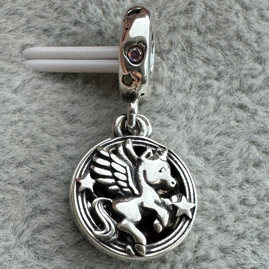 Charm Colgante Doble Unicornio Pandora Vista Frontal