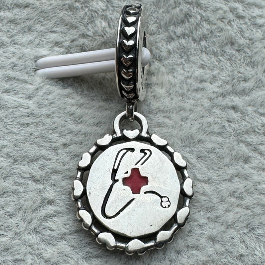 Charm Colgante Estetoscopio 2 Pandora Vista Frontal