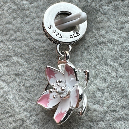Charm Colgante Flor De Cerezo Rosa Pandora 3