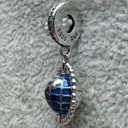 Charm Colgante Globo Terráqueo Giratorio Pandora Vista Lateral