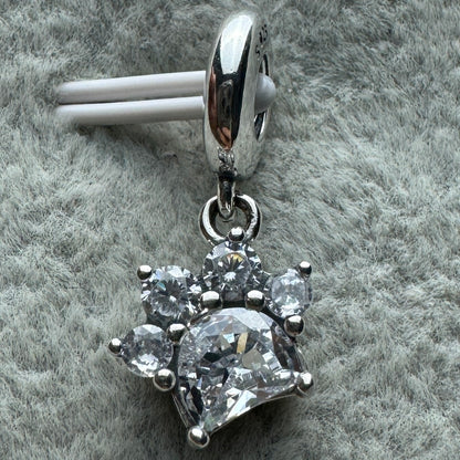 Charm Colgante Huella De Perro Brillante Pandora Vista Frontal
