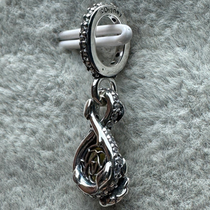 Charm Colgante Infinito Y Rosa Princesa Bella Y Bestia Disney Pandora Vista Del Costado