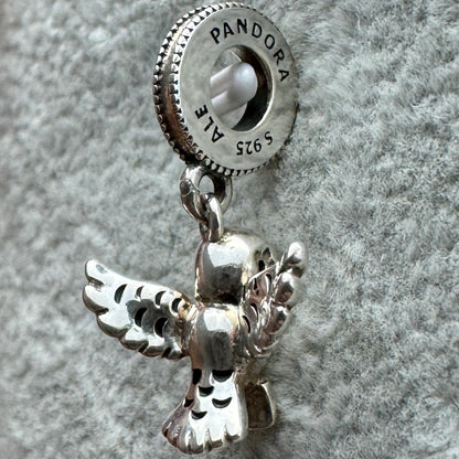 Charm Colgante Lechuza Hedwig Harry Potter Pandora Vista Del Costado