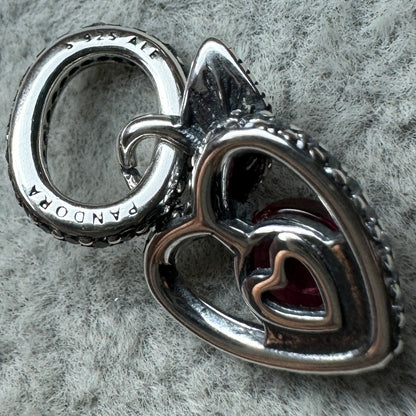 Charm Colgante Manzana Brillante Princesa Blanca Nieves Disney Pandora Vista Del Costado