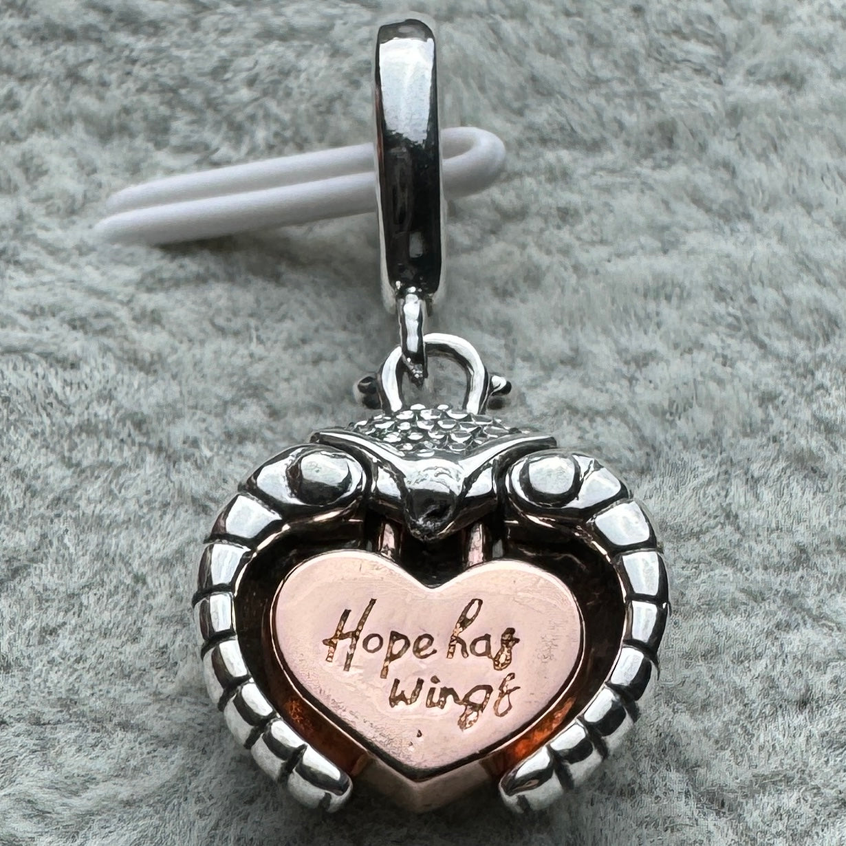 Charm Colgante Mariquita Y Corazón 2022 Pandora Vista Desde Atrás
