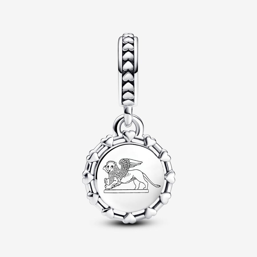 Charm Colgante Mascara Veneciana Y León Alado