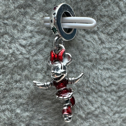 Charm Colgante Minnie Patinando Sobre Hielo Disney Pandora Vista De Lado